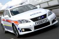 lexus is f police car b
