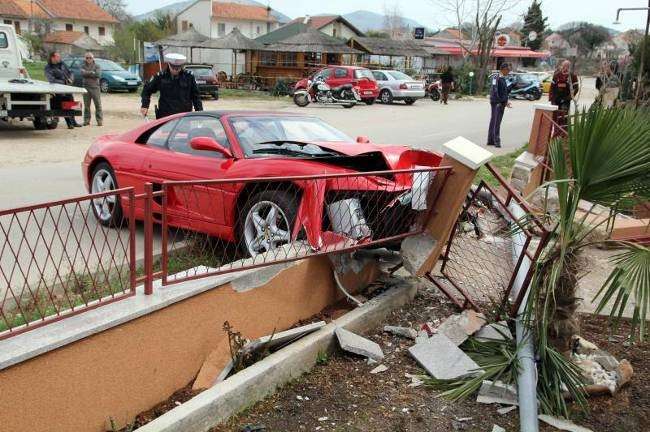 Ferrari 355 GTS Chorwacja crash kwiecien 2011