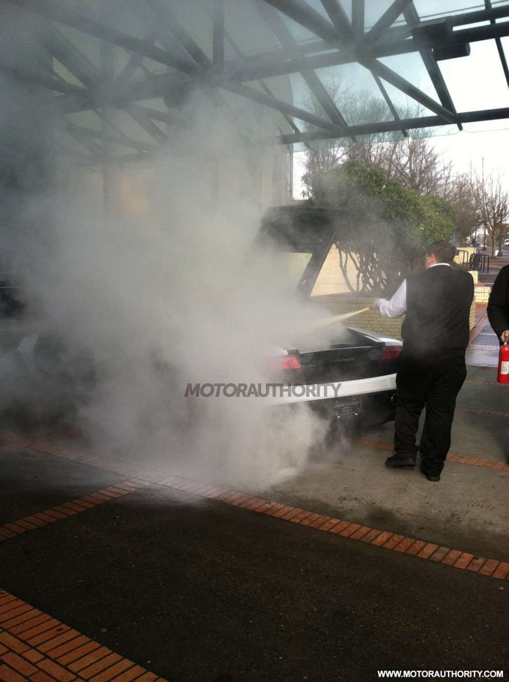 Lamborghini Gallardo pozar motor show ameryka styczen 2012