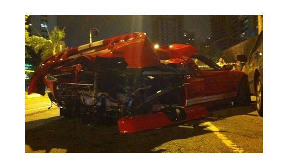 Ford GT po wypadku w Brazylii