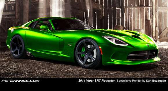 SRT Viper GTS 2014 roadster rendering