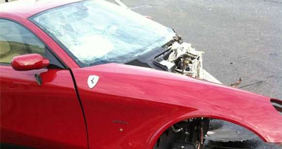 Ferrari 612 Scaglietti crash