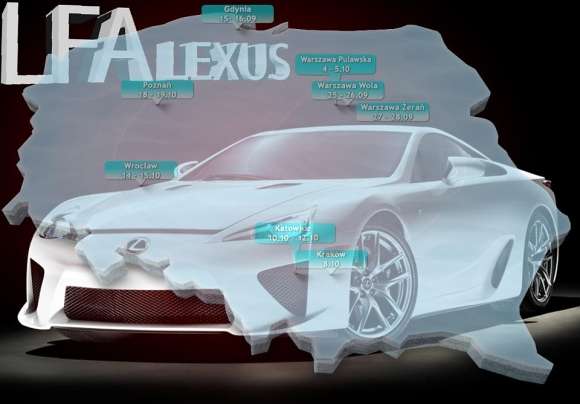 Lexus LF-A w Polsce mapa