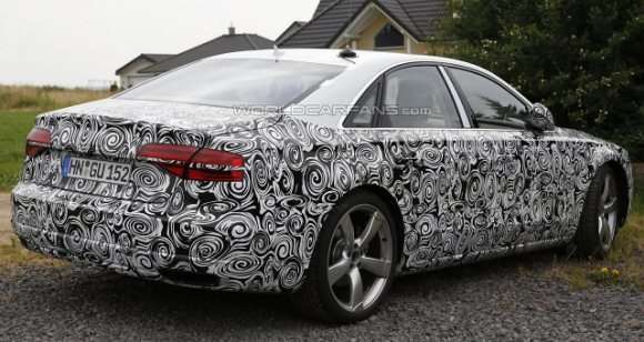Audi A8 po faceliftingu szpiegowskie