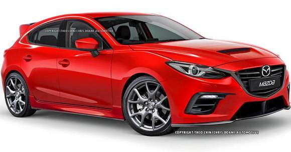 Mazda3 MPS przód rendering 2015