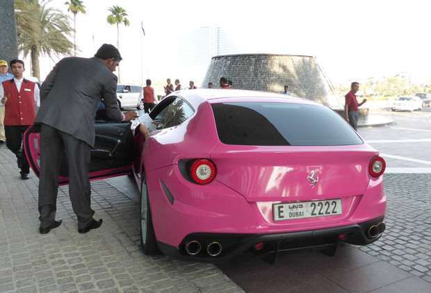Ferrari FF pink Dubai