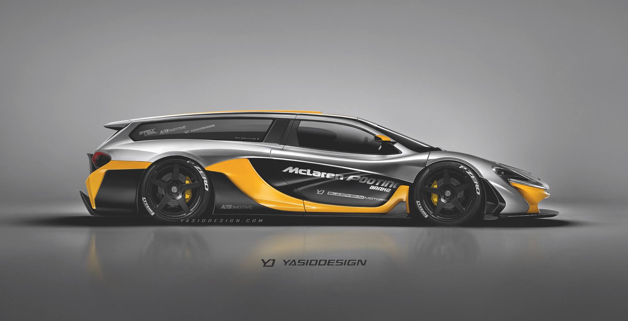 McLaren P1 GTR Shooting Brake rendering