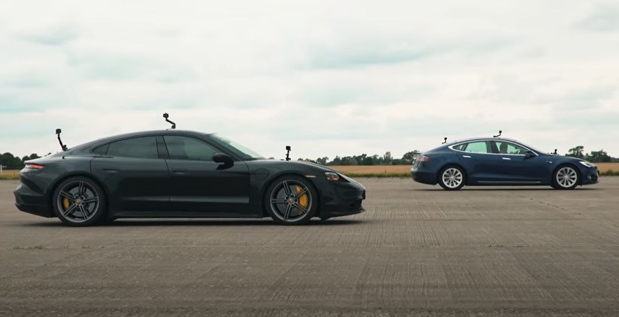 Tesla Model S Cheetah Stance vs. Porsche Taycan Turbo S