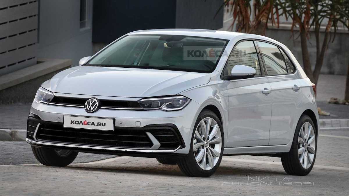 Volkswagen Polo (2021) po liftingu: rendering, przód