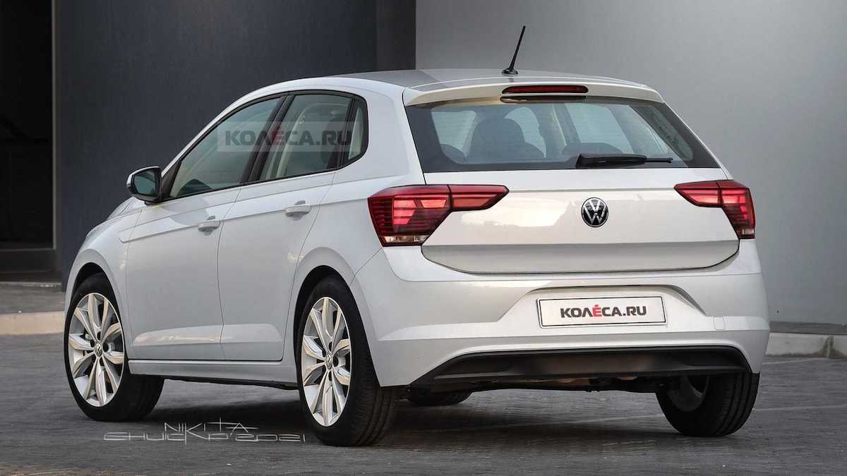 Volkswagen Polo (2021) po liftingu: rendering, tył