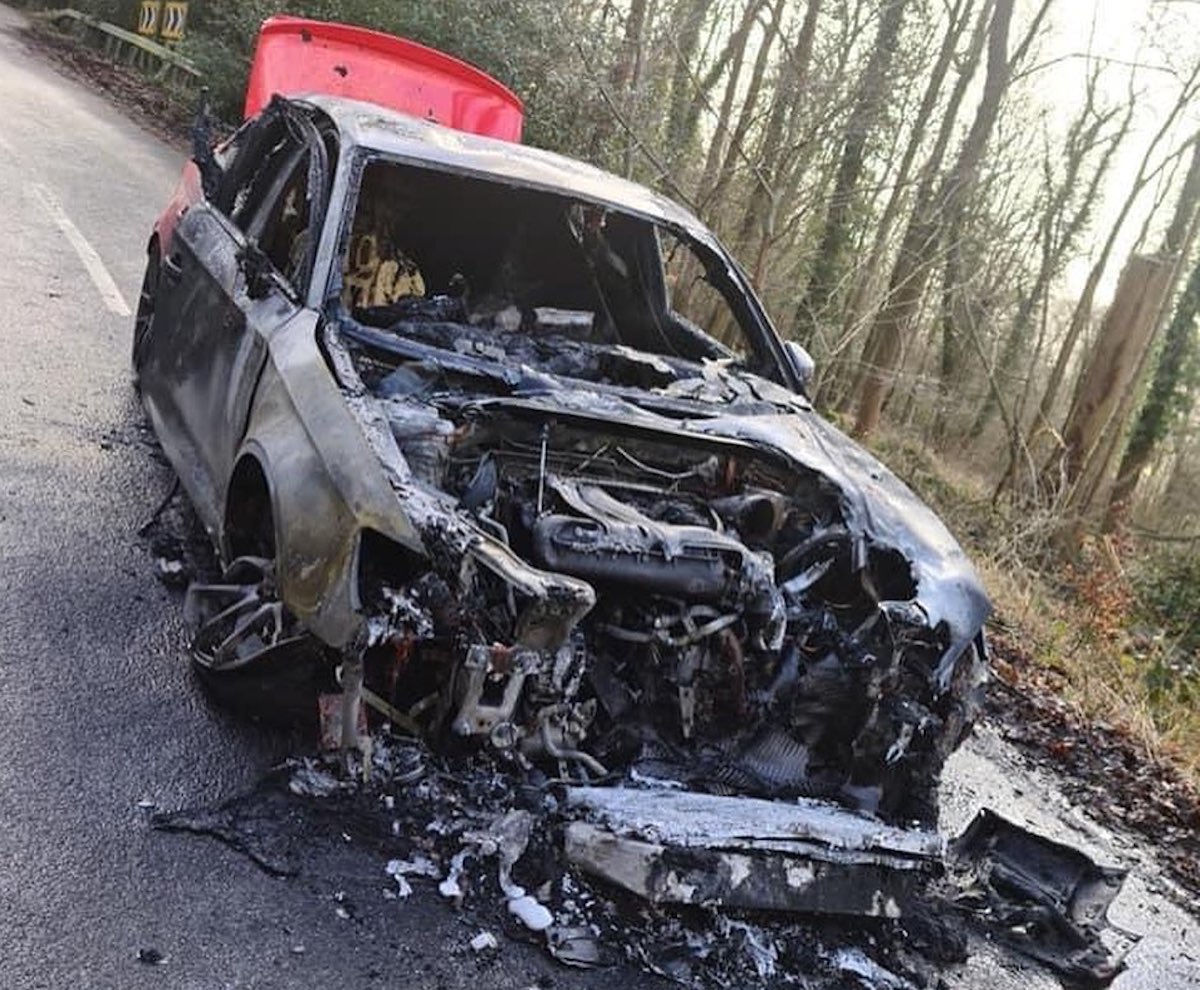 Audi RS3 Eventuri (pożar)