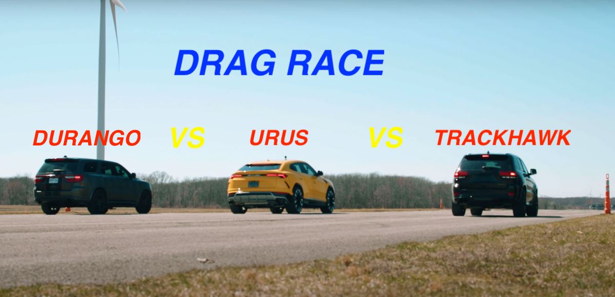Dodge Durango vs. Lamborghini Urus vs. Jeep Trackhawk