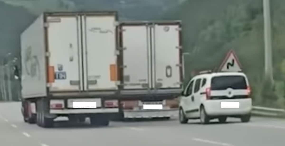 Fiat Qubo vs ciężarówka