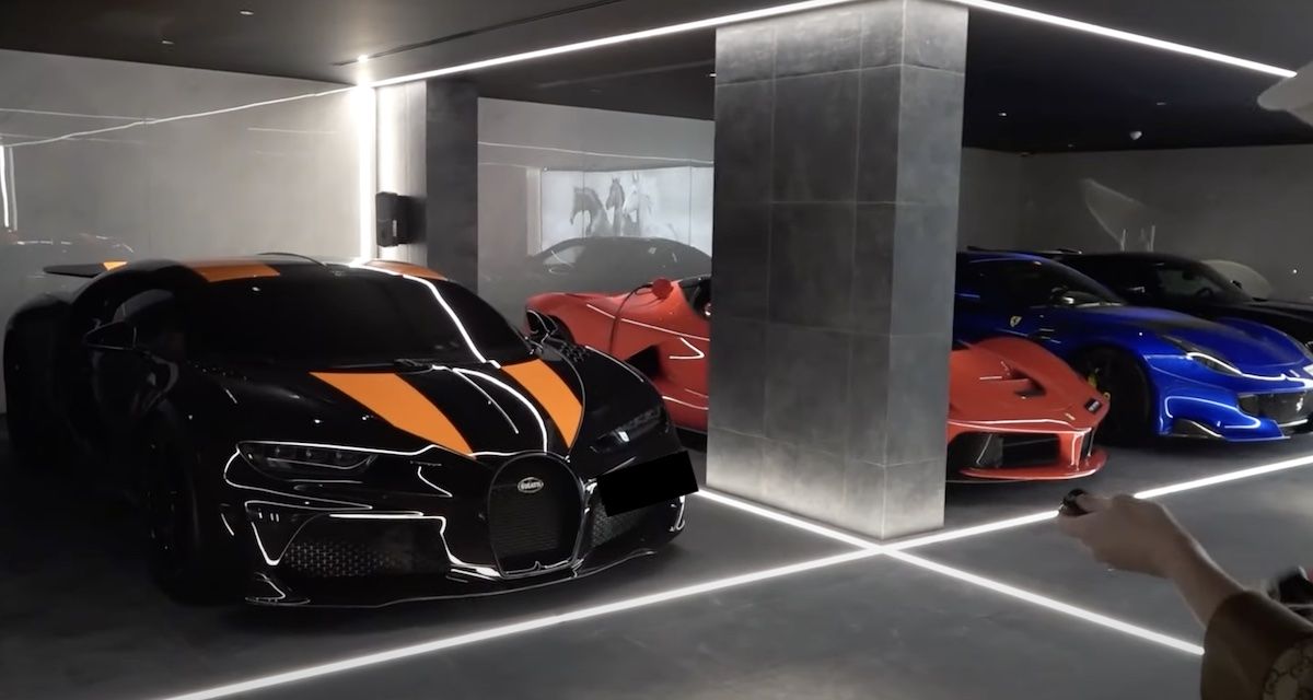 Garaż podziemny Bugatti Chiron Ferrari
