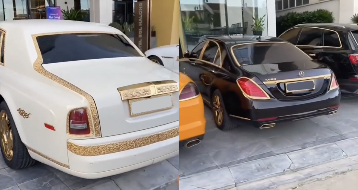 Rolls Royce Phantom mercedes klasy S złoto