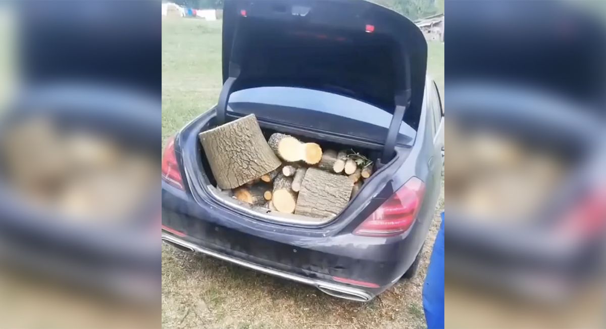 Mercedes-Benz Klasy S drewno bagażnik