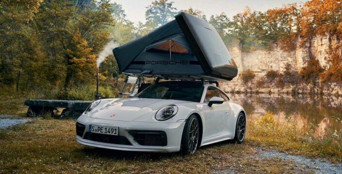 Porsche 911 namiot na dachu