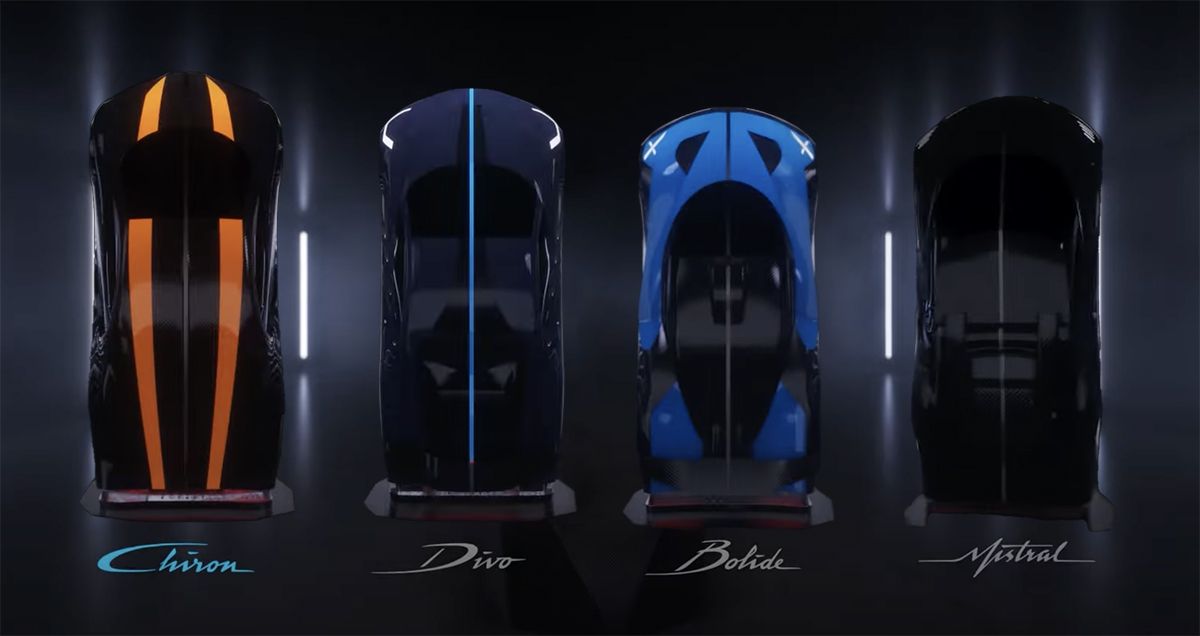 Bugatti Divo Chiron Bolide Mistral Champagne Carbon