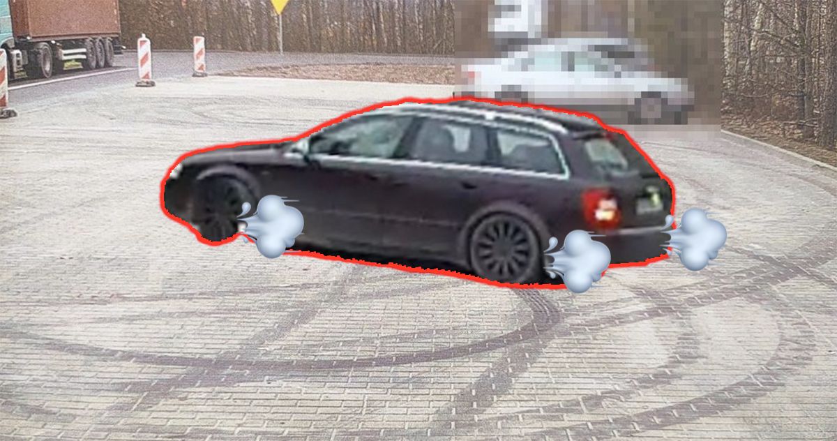Audi A4 palenie gumy