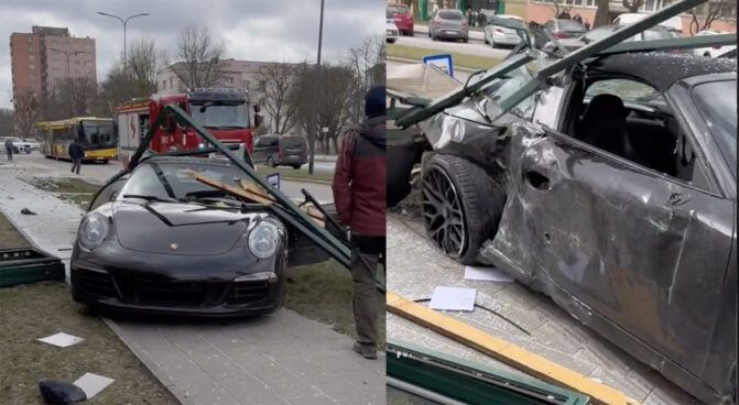 Porsche 911 Targa wypadek