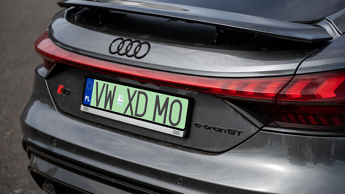 Audi RS e-tron GT tablice rejestracyjne 2024