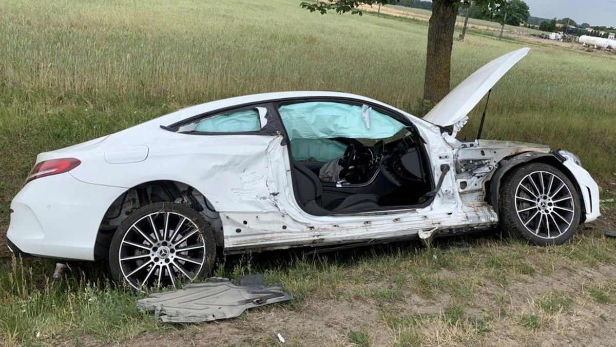 Mercedes Klasy C Coupe wypadek