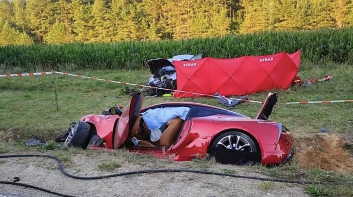 Lexus LC wypadek