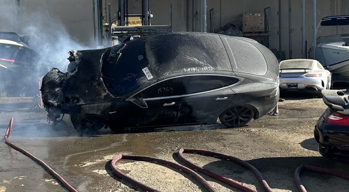 Tesla Model S pożar