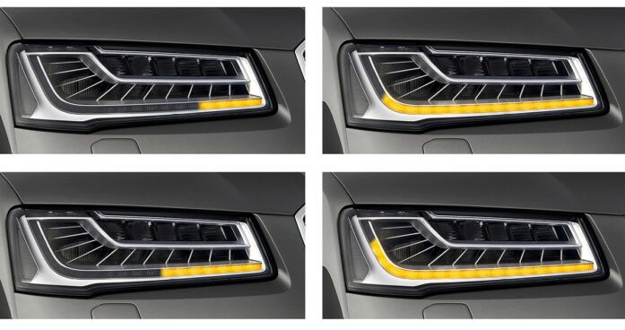 Audi A8 dynamiczne kierunkowskazy