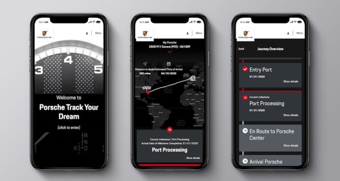 Porsche Track Your Dream app