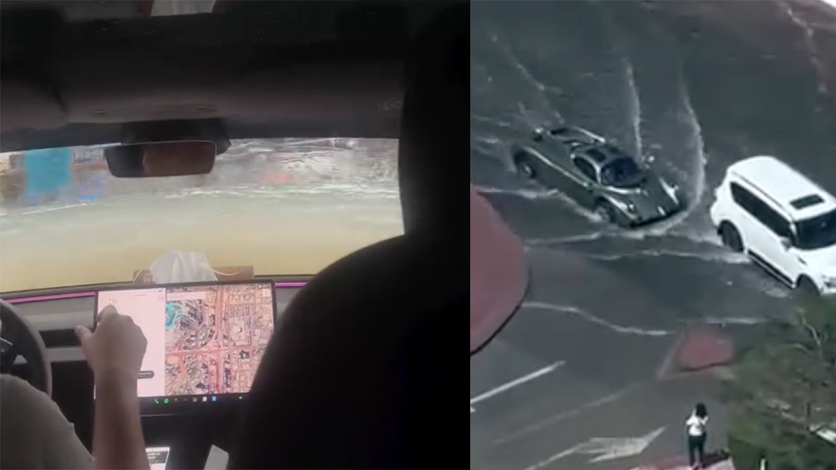 Tesla Pagani Dubaj powódź