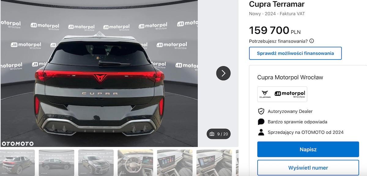 Cupra Terramar za 159 tys. zł, fot. motofilm.pl