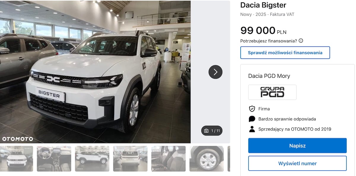 Dacia Bigster - biała, oferta dealera, fot. motofilm.pl